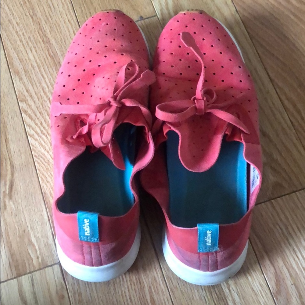 Red native shoes